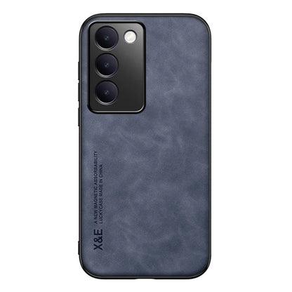 X&E For vivo Y100 5G (Indonesia) / V40 SE 5G / T3 5G / Y200e 5G / V30 Lite 4G Case Leather Back Cover Support Magnetic Car Mount