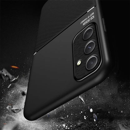 For Samsung Galaxy A55 5G Case Leather Back Phone Cover Support Magnetic Car Mount