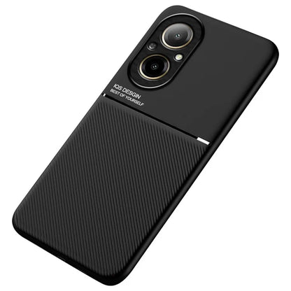 For Realme C67 4G Case PU Leather Lines Imprinted Anti-Slip Back Phone Cover