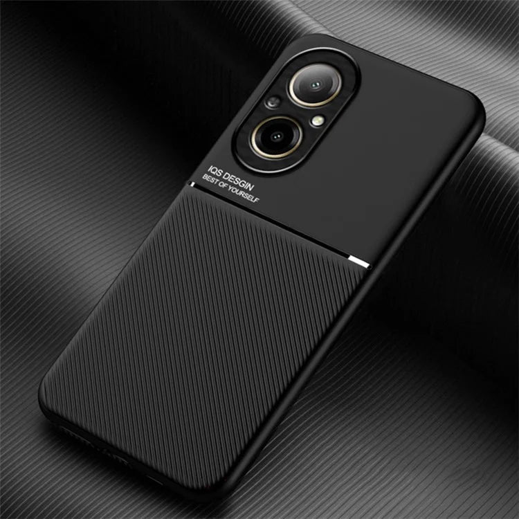 For Realme C67 4G Case PU Leather Lines Imprinted Anti-Slip Back Phone Cover