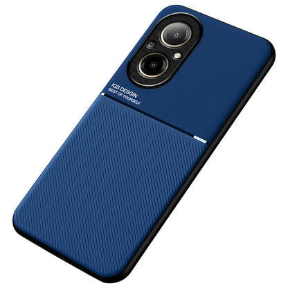 For Realme C67 4G Case PU Leather Lines Imprinted Anti-Slip Back Phone Cover