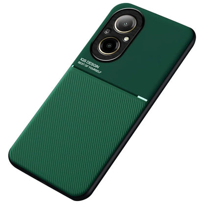 For Realme C67 4G Case PU Leather Lines Imprinted Anti-Slip Back Phone Cover