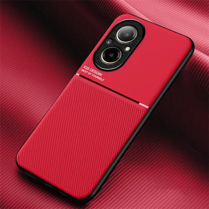 For Realme C67 4G Case PU Leather Lines Imprinted Anti-Slip Back Phone Cover