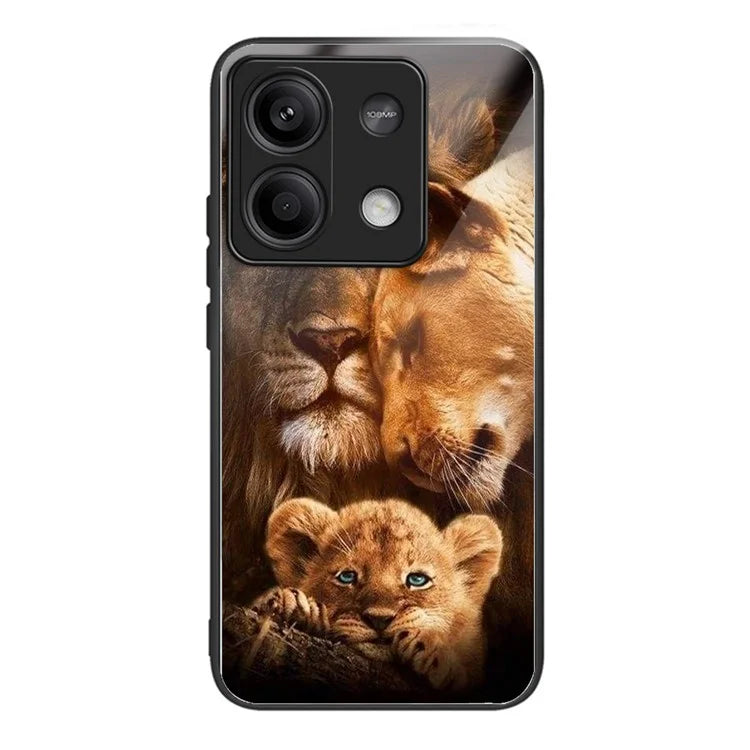 Wholesale Phone Case for Xiaomi Redmi Note 13 5G TPU+Tempered Glass Phone Cover Pattern Printing