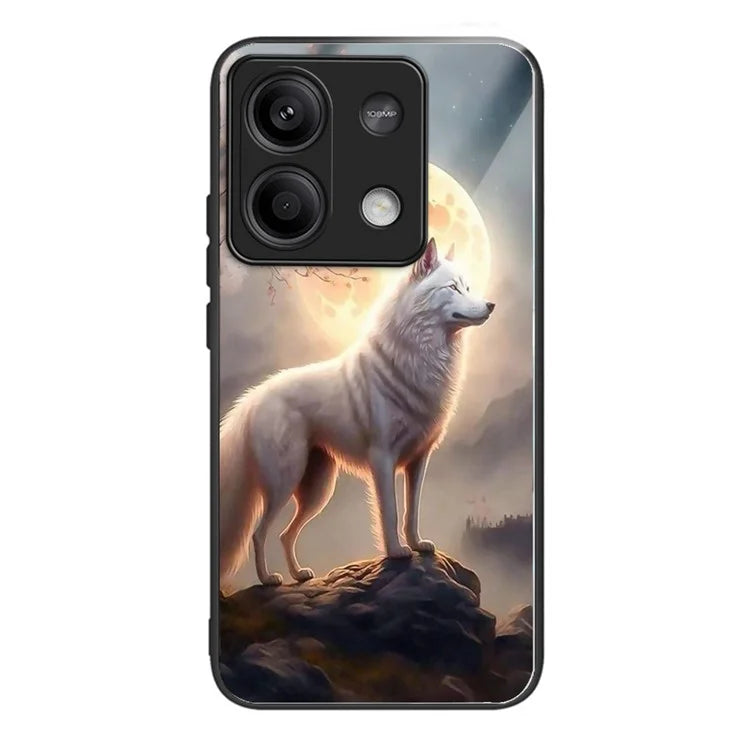 Wholesale Phone Case for Xiaomi Redmi Note 13 5G TPU+Tempered Glass Phone Cover Pattern Printing
