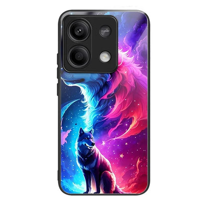 Wholesale Phone Case for Xiaomi Redmi Note 13 5G TPU+Tempered Glass Phone Cover Pattern Printing