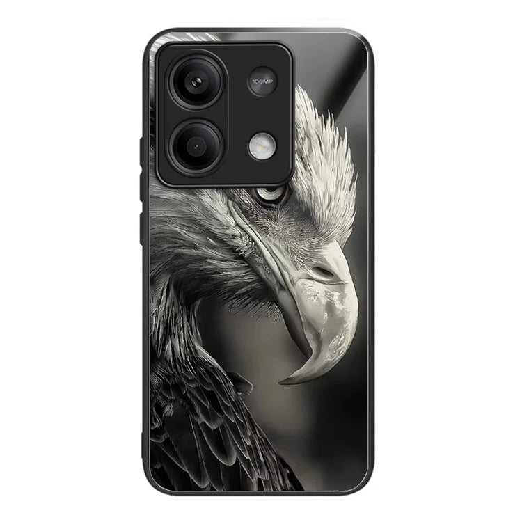 Wholesale Phone Case for Xiaomi Redmi Note 13 5G TPU+Tempered Glass Phone Cover Pattern Printing