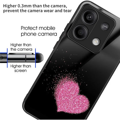 Wholesale Phone Case for Xiaomi Redmi Note 13 5G TPU+Tempered Glass Phone Cover Pattern Printing