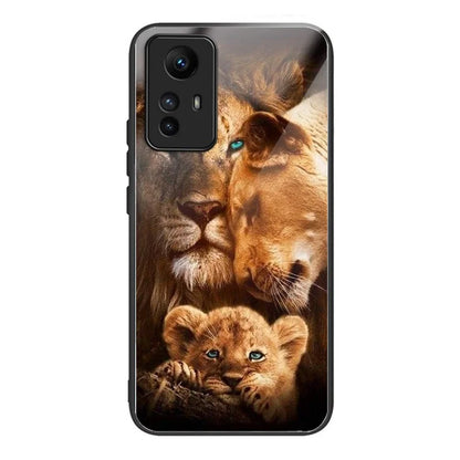 For Xiaomi Redmi Note 12S 4G Case TPU+Tempered Glass Pattern Printing Protective Back Cover