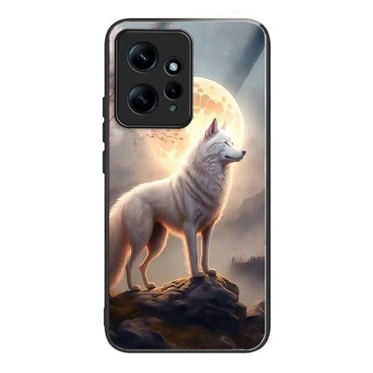 Wholesale Phone Case for Xiaomi Redmi Note 12 4G TPU+Tempered Glass Pattern Printing Cover