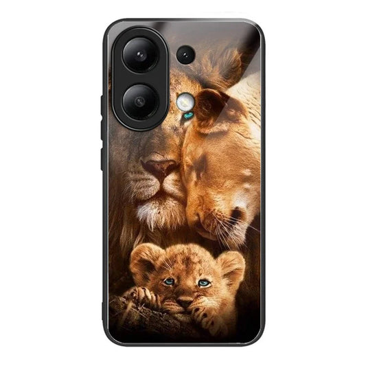 Wholesale Phone Case for Xiaomi Redmi Note 13 4G TPU+Tempered Glass Phone Cover Pattern Printing