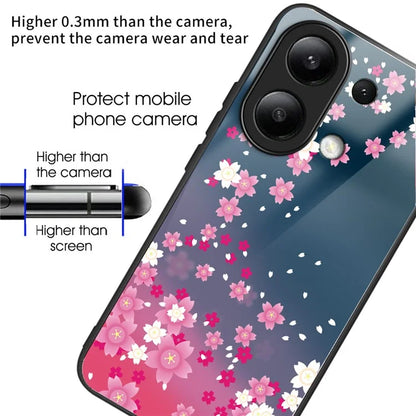 Wholesale Phone Case for Xiaomi Redmi Note 13 4G TPU+Tempered Glass Phone Cover Pattern Printing