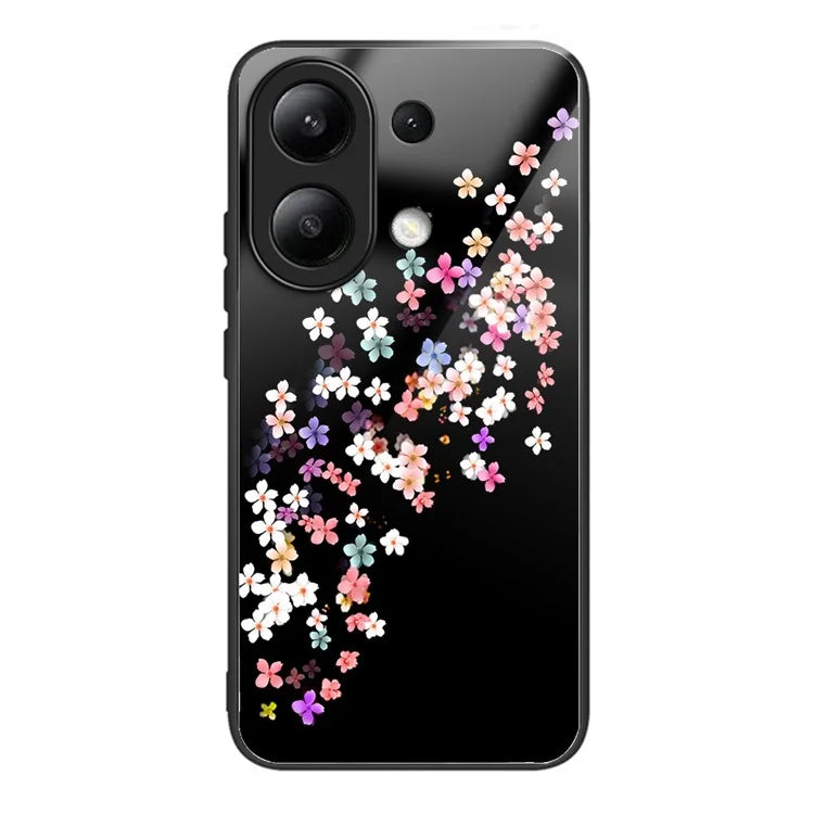 Wholesale Phone Case for Xiaomi Redmi Note 13 4G TPU+Tempered Glass Phone Cover Pattern Printing