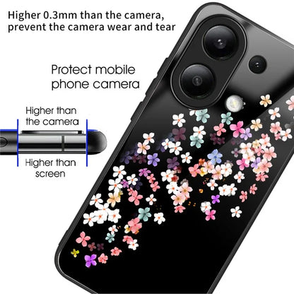 Wholesale Phone Case for Xiaomi Redmi Note 13 4G TPU+Tempered Glass Phone Cover Pattern Printing