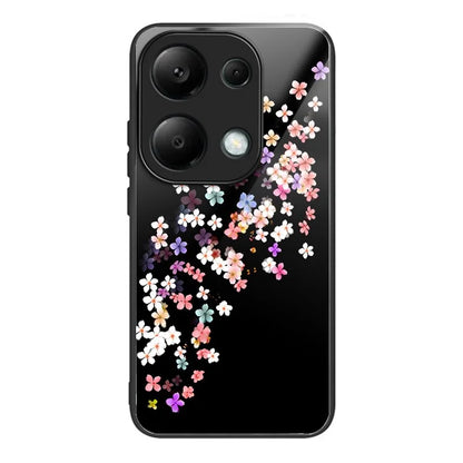 For Xiaomi Poco M6 Pro 4G / Redmi Note 13 Pro 4G Cases TPU+Tempered Glass Pattern Phone Back Cover