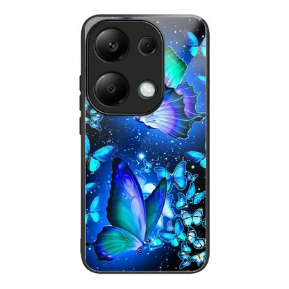 For Xiaomi Poco M6 Pro 4G / Redmi Note 13 Pro 4G Cases TPU+Tempered Glass Pattern Phone Back Cover