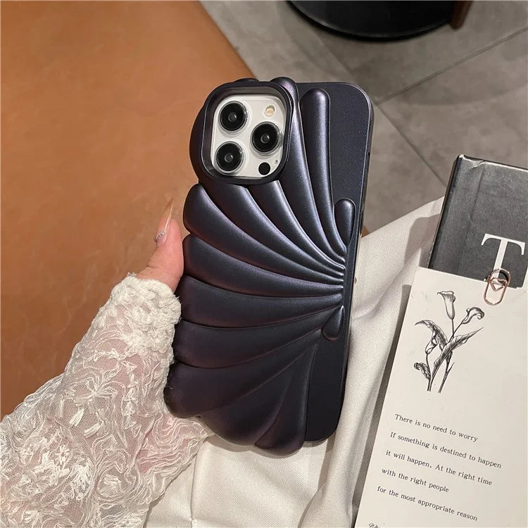 For iPhone 15 Pro Case TPU Seashell Shape Color Change Summer Protective Cover