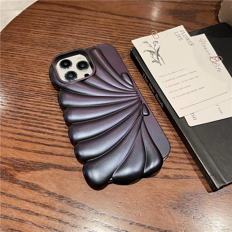 For iPhone 15 Pro Case TPU Seashell Shape Color Change Summer Protective Cover