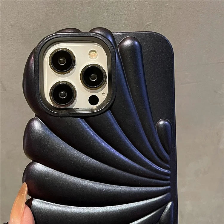 For iPhone 14 Pro Case Seashell Shape Color Change Soft TPU Phone Cover