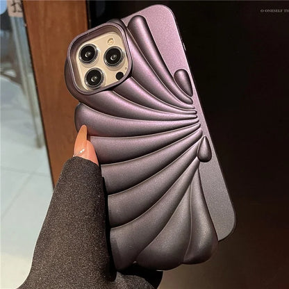 For iPhone 14 Pro Case Seashell Shape Color Change Soft TPU Phone Cover