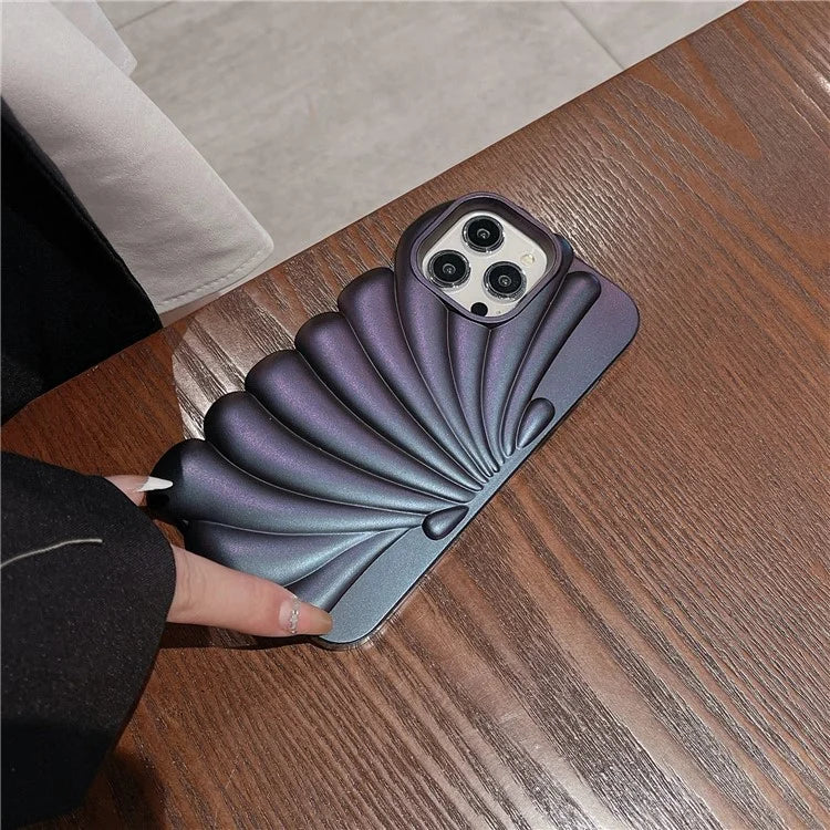 For iPhone 14 Pro Case Seashell Shape Color Change Soft TPU Phone Cover
