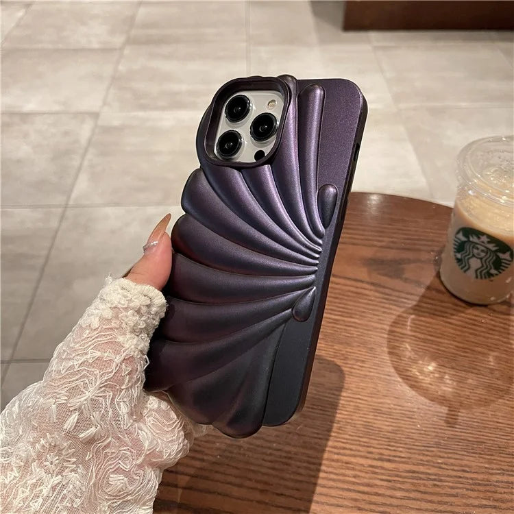 For iPhone 14 Pro Case Seashell Shape Color Change Soft TPU Phone Cover