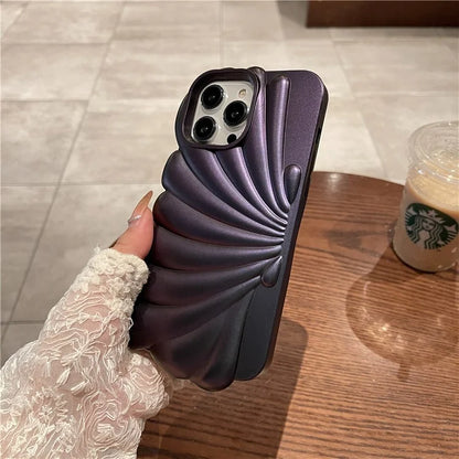 For iPhone 14 Pro Case Seashell Shape Color Change Soft TPU Phone Cover
