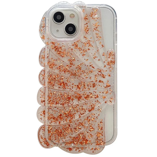 For iPhone 13 Case TPU Seashell Glitter Epoxy Trendy Protective Phone Cover
