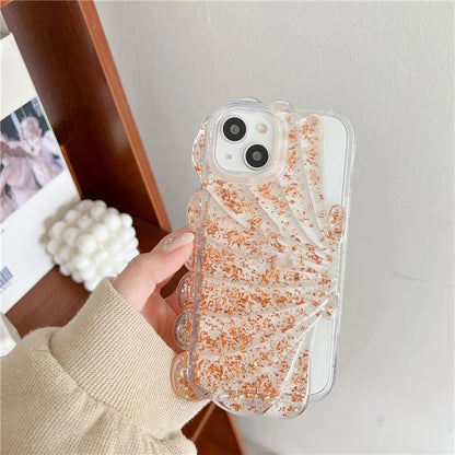 For iPhone 13 Case TPU Seashell Glitter Epoxy Trendy Protective Phone Cover