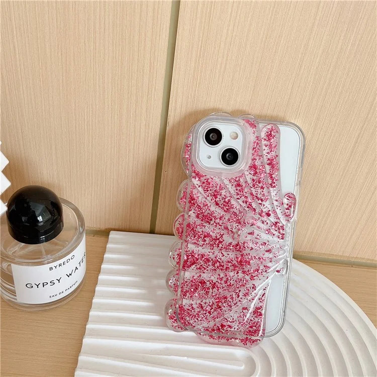 For iPhone 13 Case TPU Seashell Glitter Epoxy Trendy Protective Phone Cover