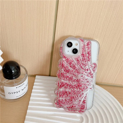 For iPhone 13 Case TPU Seashell Glitter Epoxy Trendy Protective Phone Cover