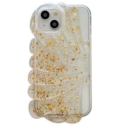 For iPhone 13 Case TPU Seashell Glitter Epoxy Trendy Protective Phone Cover