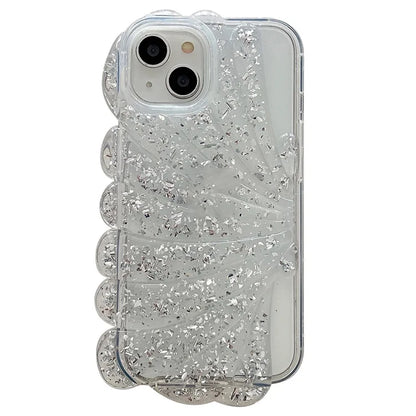 For iPhone 13 Case TPU Seashell Glitter Epoxy Trendy Protective Phone Cover