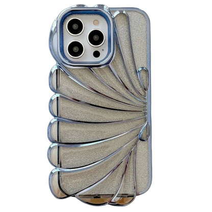 For iPhone 15 Pro TPU Case Seashell Shape Electroplating Glitter Soft Phone Cover