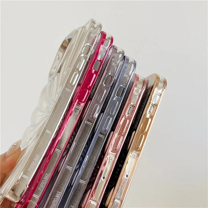 For iPhone 15 Pro TPU Case Seashell Shape Electroplating Glitter Soft Phone Cover