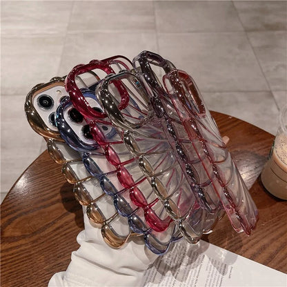 For iPhone 13 Pro Case Seashell Clear TPU Electroplating Summer Phone Cover