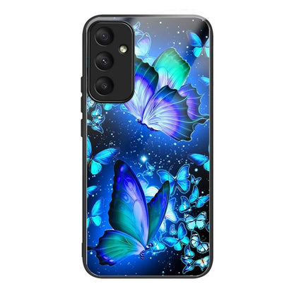For Samsung Galaxy A05s 4G Case Tempered Glass+TPU Protective Phone Shell Pattern Design
