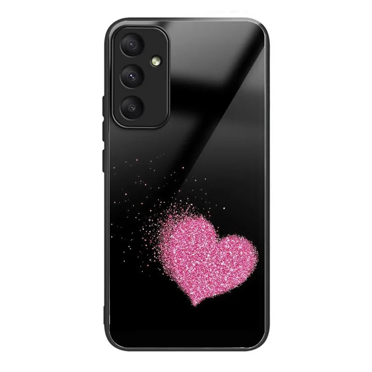 For Samsung Galaxy A05s 4G Case Tempered Glass+TPU Protective Phone Shell Pattern Design