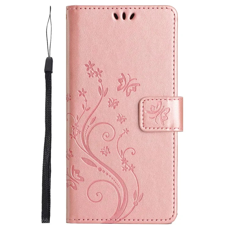 For Samsung Galaxy Xcover6 Pro 5G Wallet Phone Case Butterfly Floral Leather Flip Cover