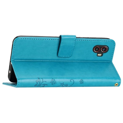 For Samsung Galaxy Xcover6 Pro 5G Wallet Phone Case Butterfly Floral Leather Flip Cover