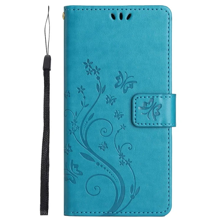 For Samsung Galaxy Xcover6 Pro 5G Wallet Phone Case Butterfly Floral Leather Flip Cover