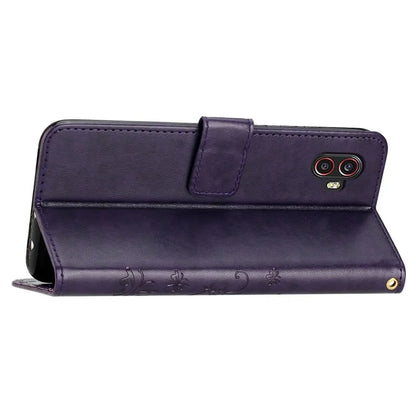 For Samsung Galaxy Xcover6 Pro 5G Wallet Phone Case Butterfly Floral Leather Flip Cover