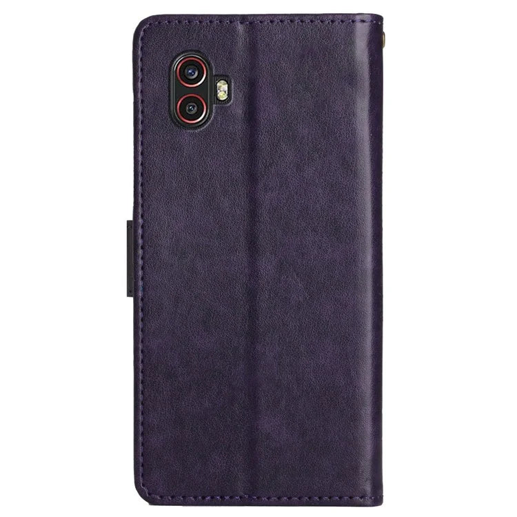 For Samsung Galaxy Xcover6 Pro 5G Wallet Phone Case Butterfly Floral Leather Flip Cover