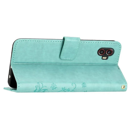 For Samsung Galaxy Xcover6 Pro 5G Wallet Phone Case Butterfly Floral Leather Flip Cover