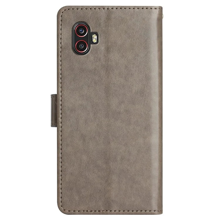 For Samsung Galaxy Xcover6 Pro 5G Wallet Phone Case Butterfly Floral Leather Flip Cover