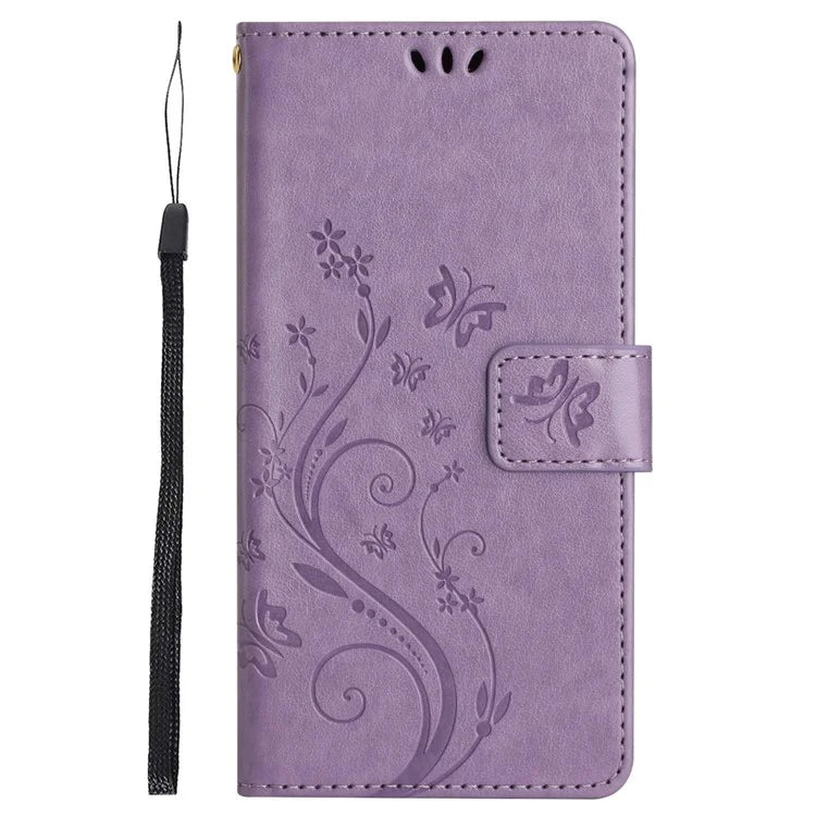 For Samsung Galaxy Xcover6 Pro 5G Wallet Phone Case Butterfly Floral Leather Flip Cover
