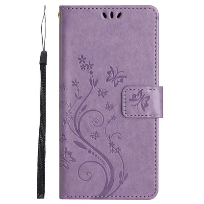 For Samsung Galaxy Xcover6 Pro 5G Wallet Phone Case Butterfly Floral Leather Flip Cover