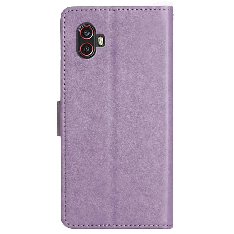 For Samsung Galaxy Xcover6 Pro 5G Wallet Phone Case Butterfly Floral Leather Flip Cover