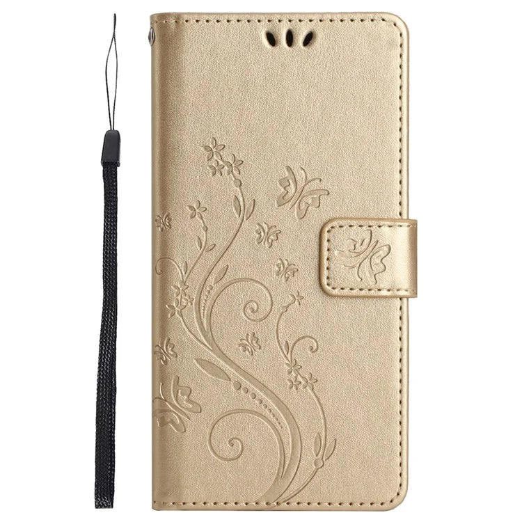 For Samsung Galaxy Xcover6 Pro 5G Wallet Phone Case Butterfly Floral Leather Flip Cover