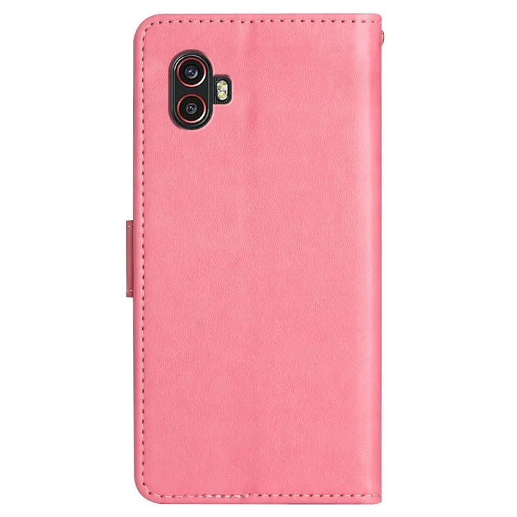 For Samsung Galaxy Xcover6 Pro 5G Wallet Phone Case Butterfly Floral Leather Flip Cover